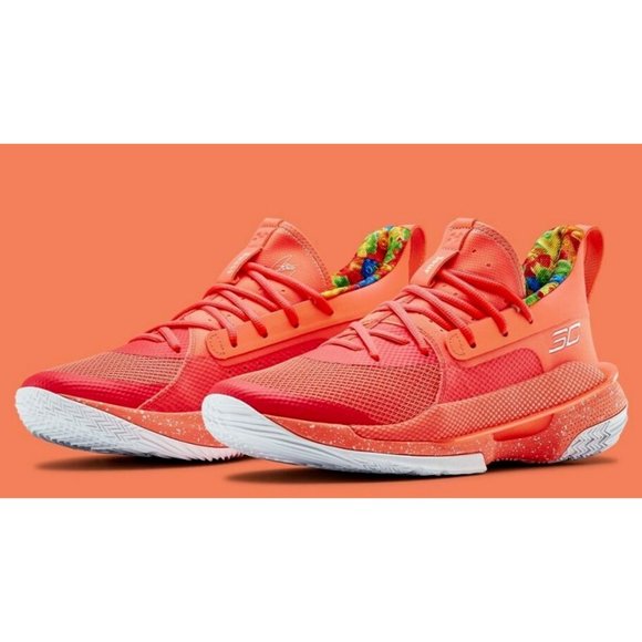 Under Armour Curry 7 Sour Patch Kids Basketball Peach 3021258-603 Men\'s Sz 11.5 main image 13